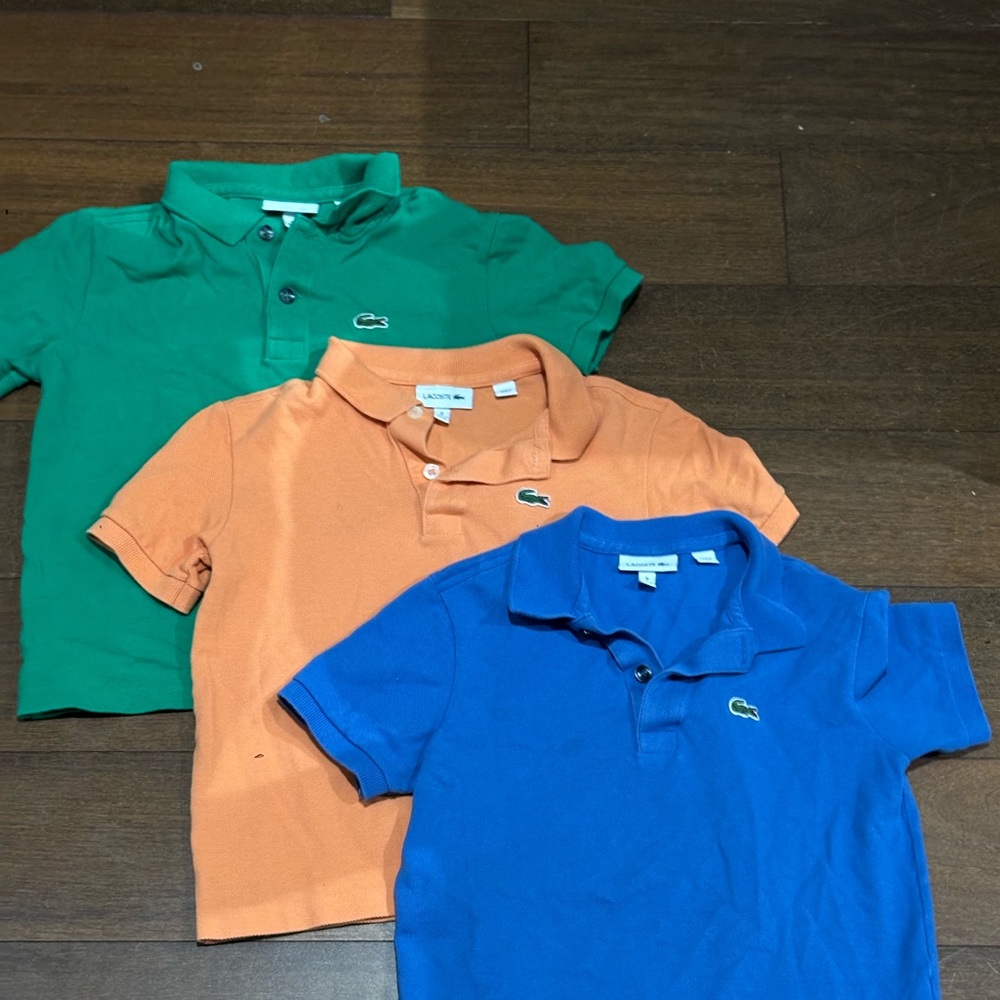 Lacoste Polo Trio - Vibrant Green, Bright Orange, Classic Blue